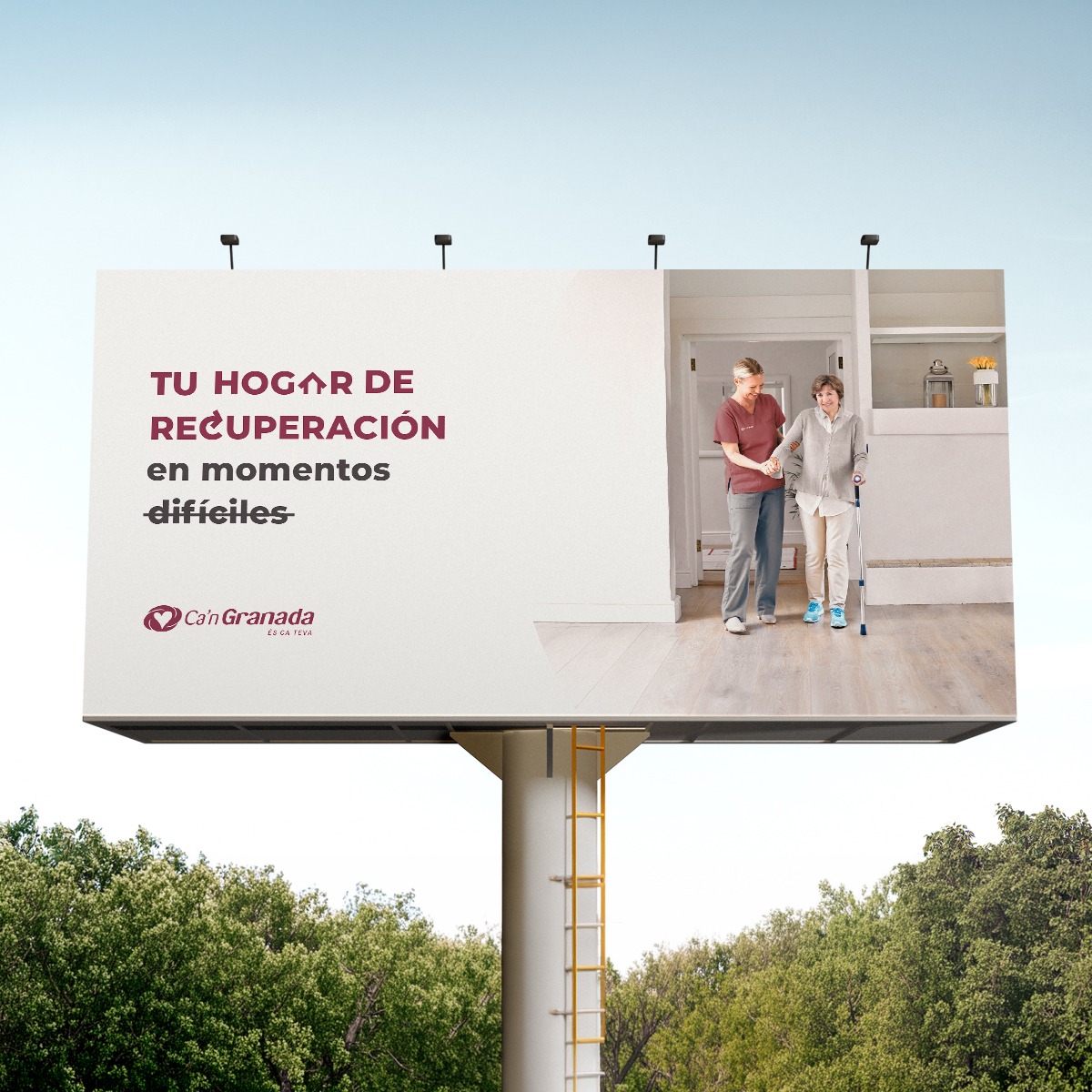 Diseño de anuncio valla para residencia Ca'n Granada